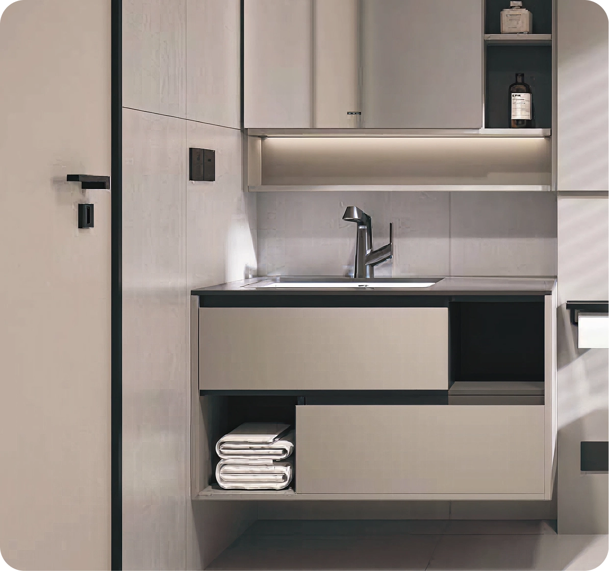 White Rectangular Sink